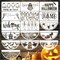 16 Pcs Halloween Stencils for Painting on Wood Reusable (16 Half Halloween)